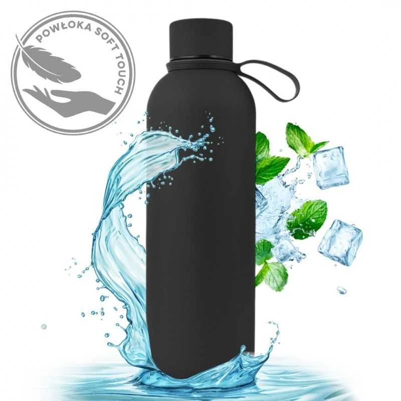 Eu Sandelis Butelis, termo butelis 500 ml, nerūdijančio plieno su SOFT TOUCH danga, juodas BD46CZ