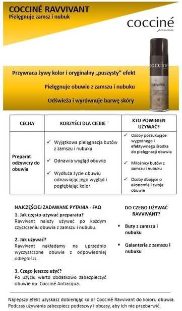 Coccine Ravvivant atnaujinantis purškalas zomšai ir nubukui