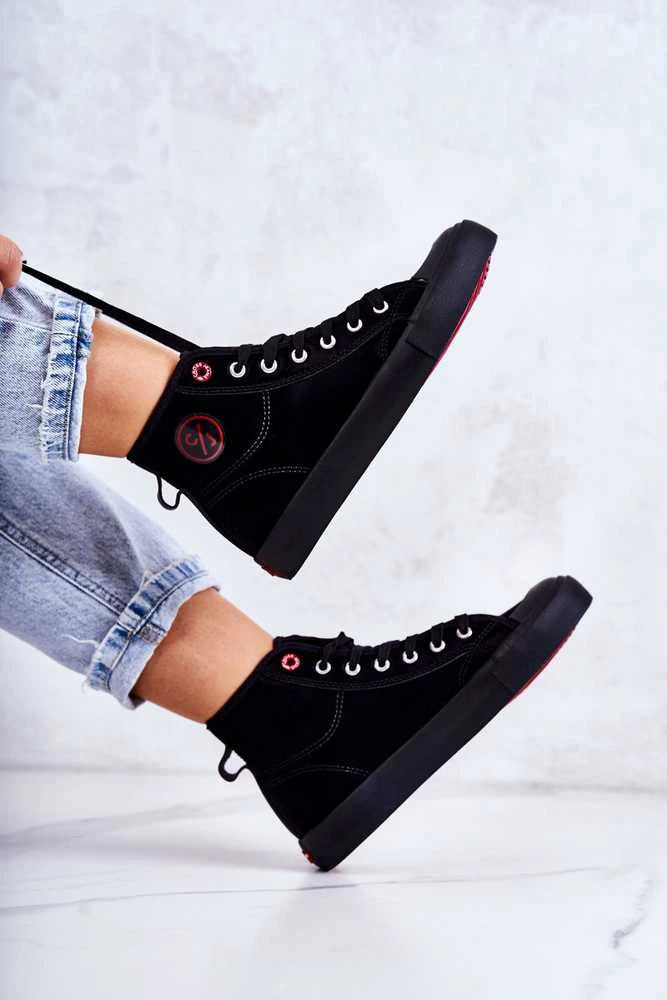 Cross Jeans Juodi klasikiniai suvarstomi kokybiški bateliai