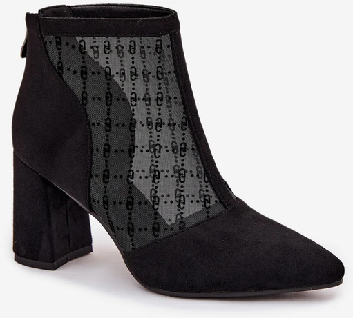 D&A Moteriški elegantiški aukštakulniai aulinukai su tinkleliu