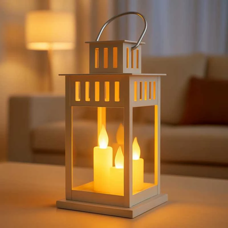 Eu Sandelis Dekoratyvinis LED žibintas su žvakės imitacija 8 x 15 cm - LAMP57B