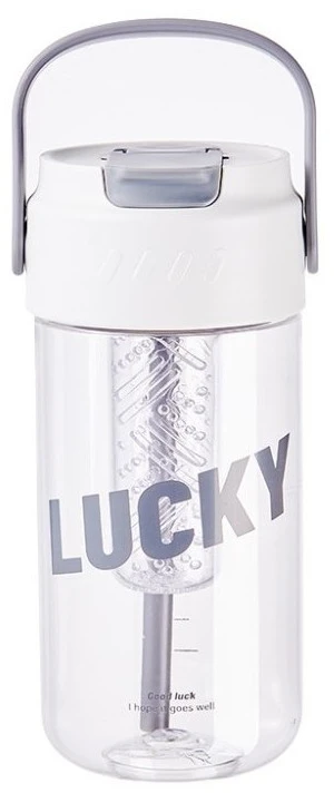 Eu Sandelis Butelis, vandens buteliukas su krepšeliu ir šiaudeliu 800 ml Lucky BD36