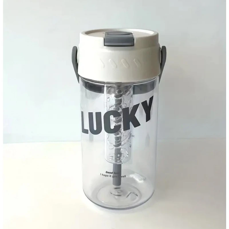 Eu Sandelis Butelis, vandens buteliukas su krepšeliu ir šiaudeliu 800 ml Lucky BD36