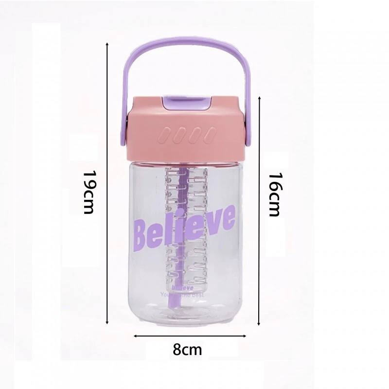 Eu Sandelis Fortune BD22 600 ml vandens buteliukas su krepšeliu ir šiaudeliu