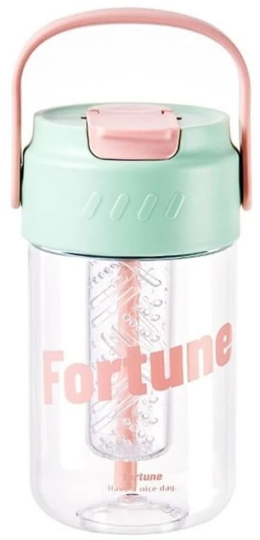 Eu Sandelis Fortune BD22 600 ml vandens buteliukas su krepšeliu ir šiaudeliu