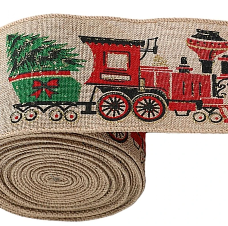 Eu Sandelis Kalėdinė juostelė - kaspinas, kalėdinė dovanų juostelė 6,3cm x 2m KSN138