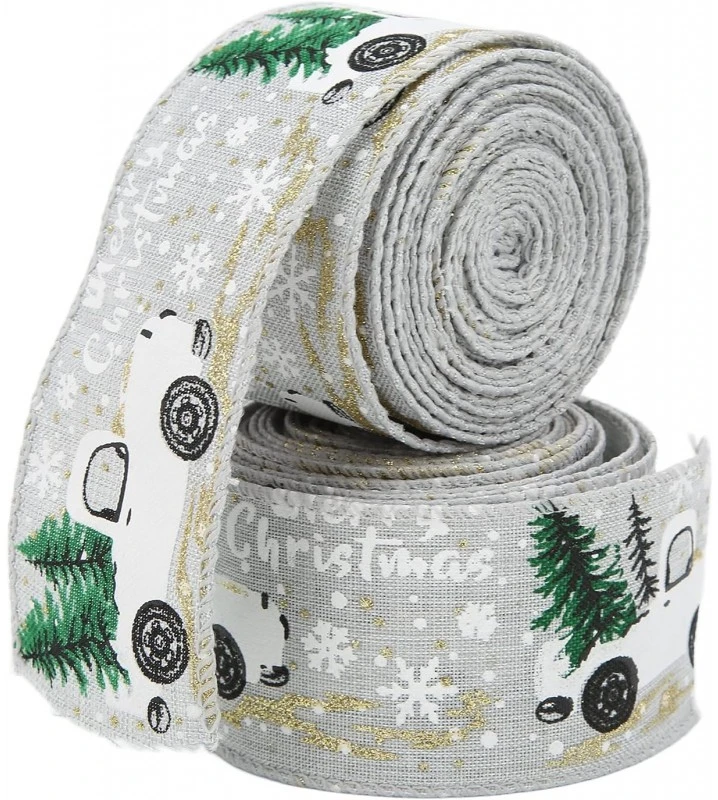 Eu Sandelis Kalėdinė juostelė - kaspinas, kalėdinė dovanų juostelė 5cm x 2m KSN131