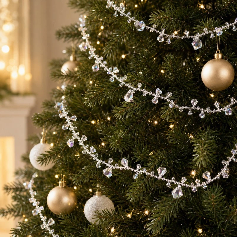 Eu Sandelis Kalėdinės eglutės kristalų girlianda 5 m WOZ77