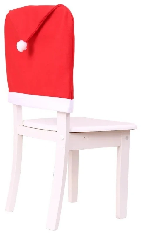 Eu Sandelis Kalėdų Senelio kepurės formos raudonas kėdės užvalkalas, 65cm x 50cm 1vnt KSN69