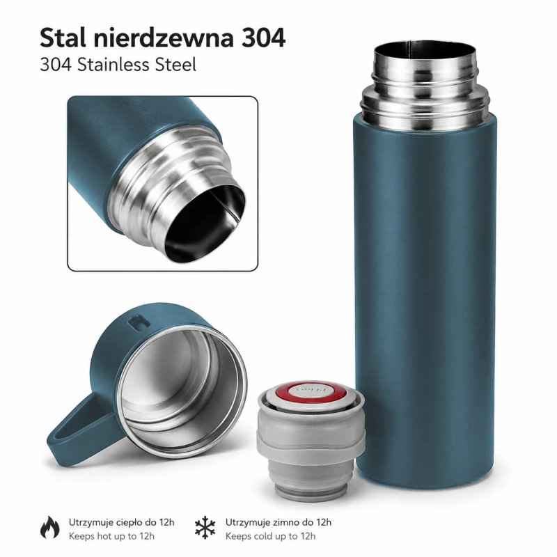 Eu Sandelis Kelioninis nerūdijančio plieno termosas su puodeliu, 500ml BD65GRAN