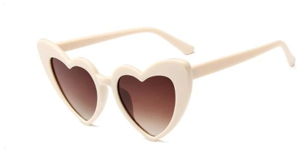 Eu Sandelis Kreminiai širdelės formos saulės akiniai OK272WZ3