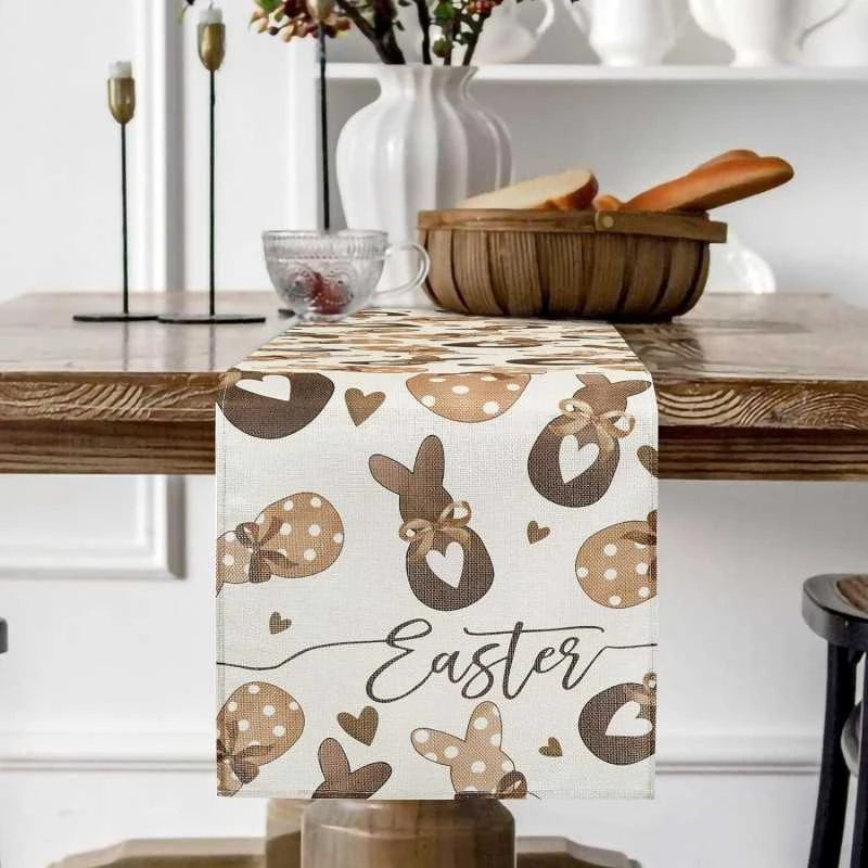 Eu Sandelis Lininis velykinis stalo takelis - staltiesė EASTER 180 x 33cm BZK02