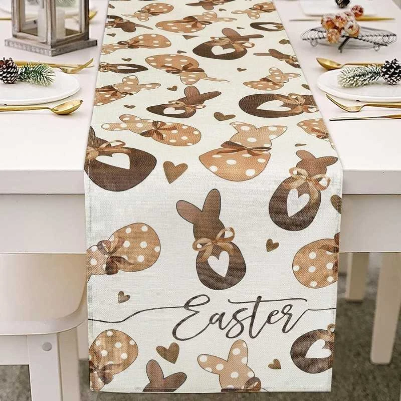 Eu Sandelis Lininis velykinis stalo takelis - staltiesė EASTER 180 x 33cm BZK02