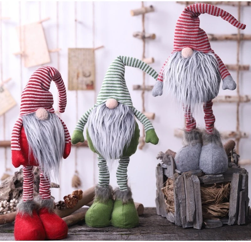 Eu Sandelis Raudonas pastatomas Kalėdinis nykštukas, Kalėdų dekoracija 51 cm KSN06CZE