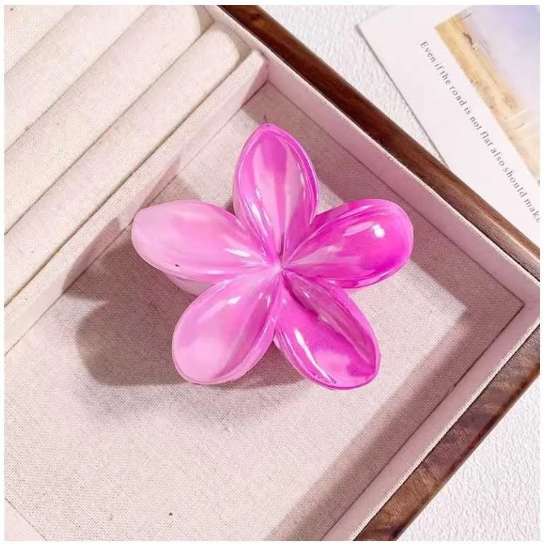 Eu Sandelis Rožinis gėlės formos plaukų segtukas 7.5 x 7.5 cm SP380