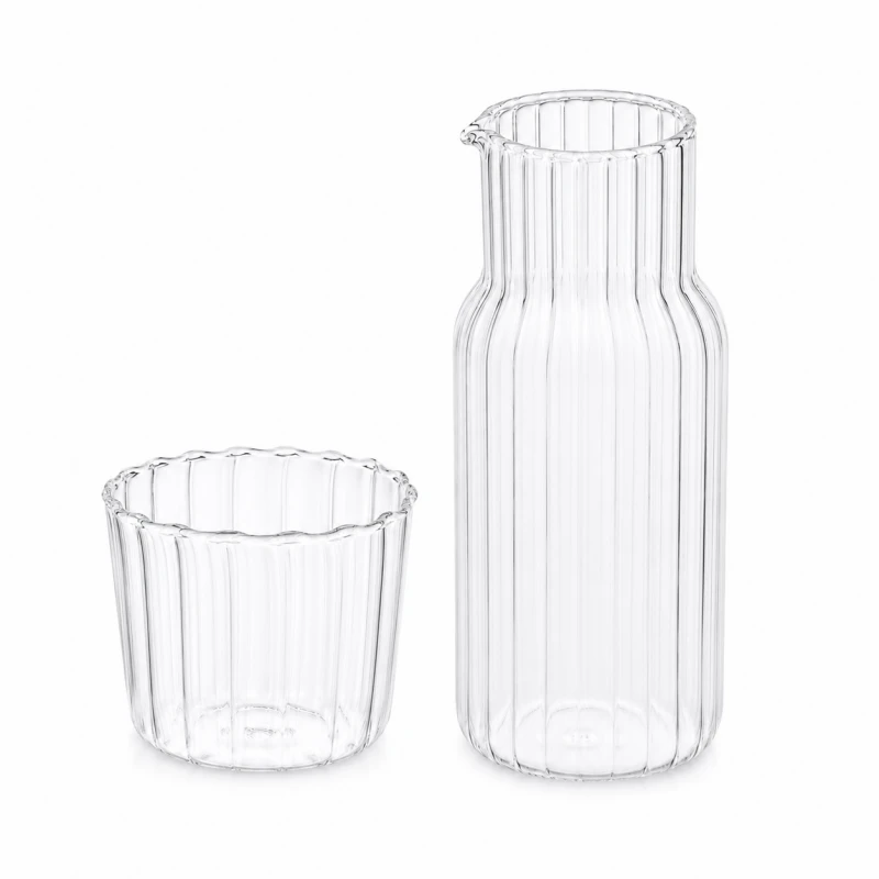 Eu Sandelis Stilingas indas gėrimams su dangteliu - stikline 600 ml ir 200 ml KARR02