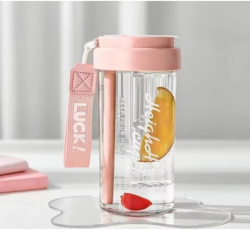 Eu Sandelis Vandens butelis su krepšeliu ir šiaudeliu, 600 ml, Simple BD32R