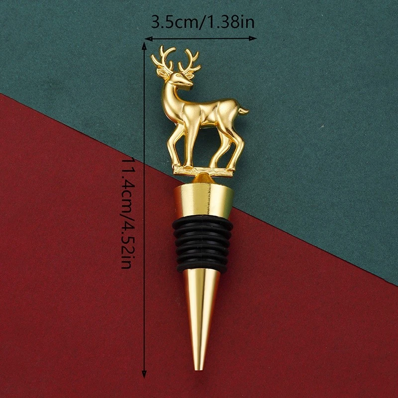 Eu Sandelis Vyno kamštis, auksinis Kalėdinis elnias AB04