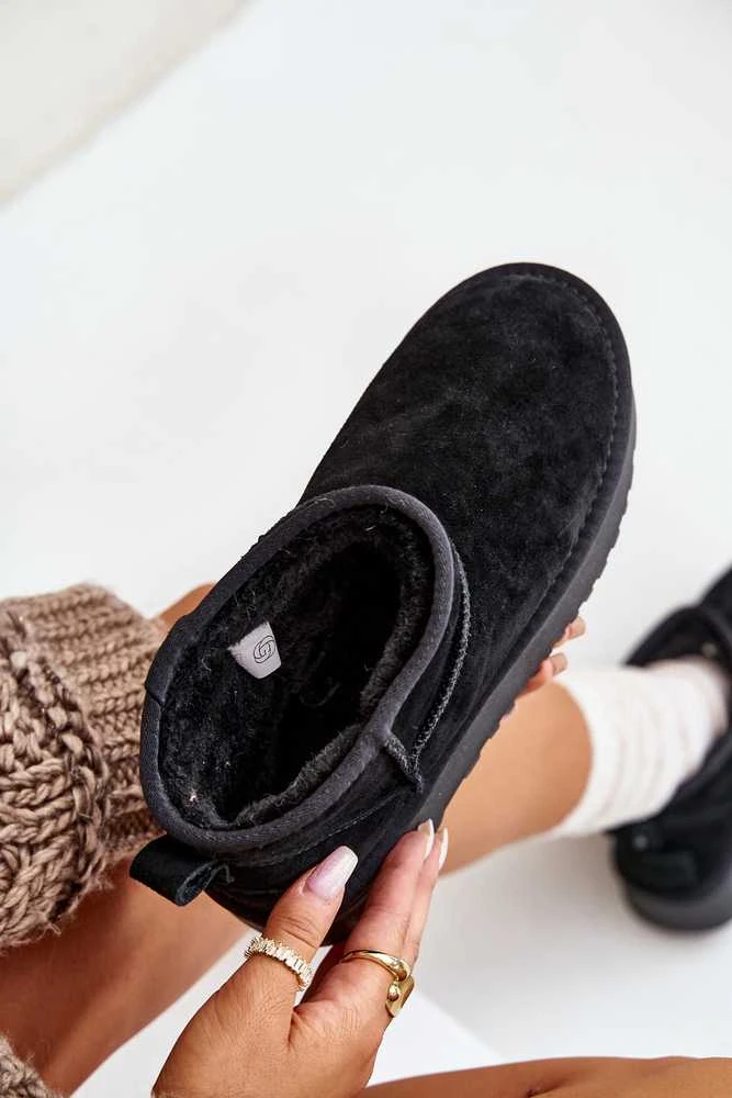 FG2 Natūralios odos zomšiniai Ugg stiliaus žieminiai batai