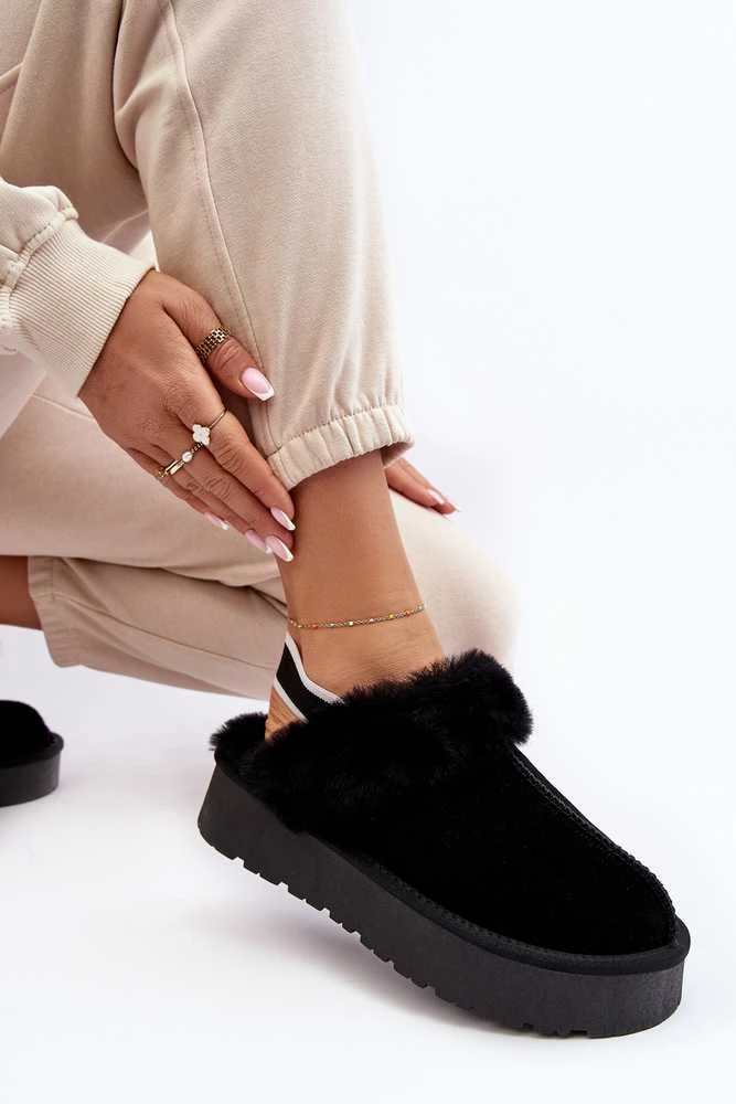 FS1 Šiltos šlepetės su platforma
