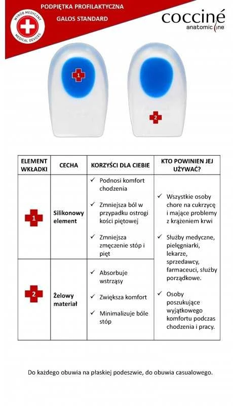 Gelio įdėklai kulnui COCCINE GALOS