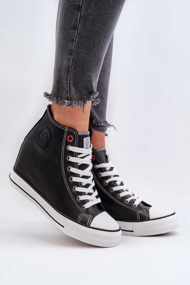 Juodos odos Cross Jeans batai su platforma