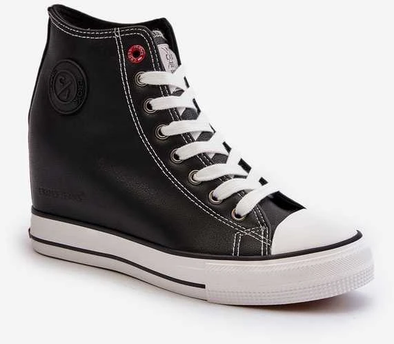 Juodos odos Cross Jeans batai su platforma