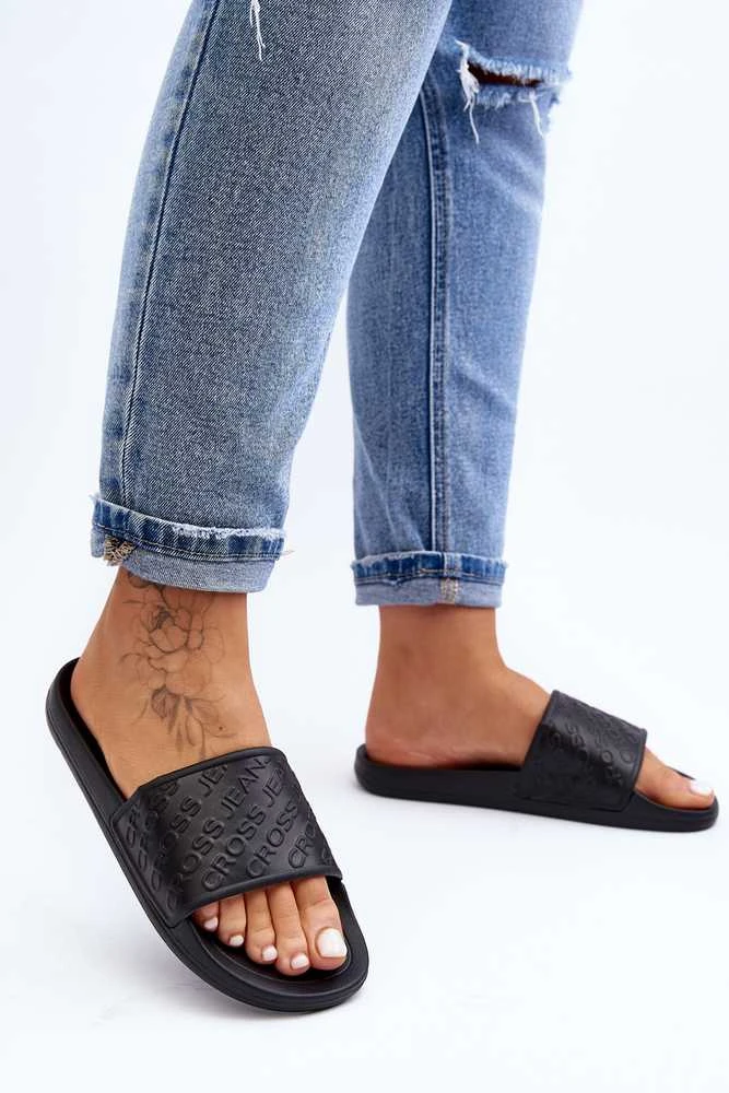 Juodos šlepetės Cross Jeans Ff2r4153c Juodas