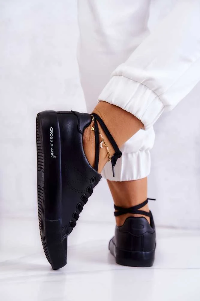 Juodos spalvos stilingi Cross Jeans bateliai