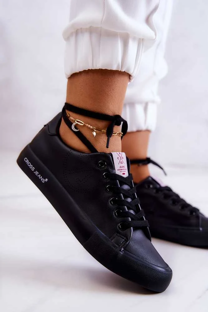 Juodos spalvos stilingi Cross Jeans bateliai