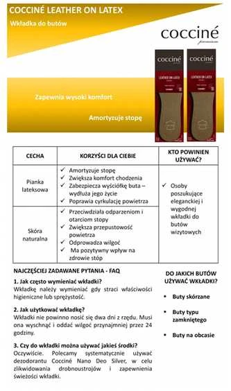 Komfortiški natūralios odos Coccine Leather On Latex vidpadžiai