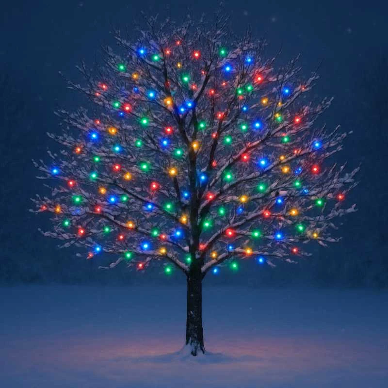 Eu Sandelis Užuolaidų tipo lauko LED lempučių girlianda aplinkos dekoravimui, 1000 LED 100m, šiltai balta LAMP35CB