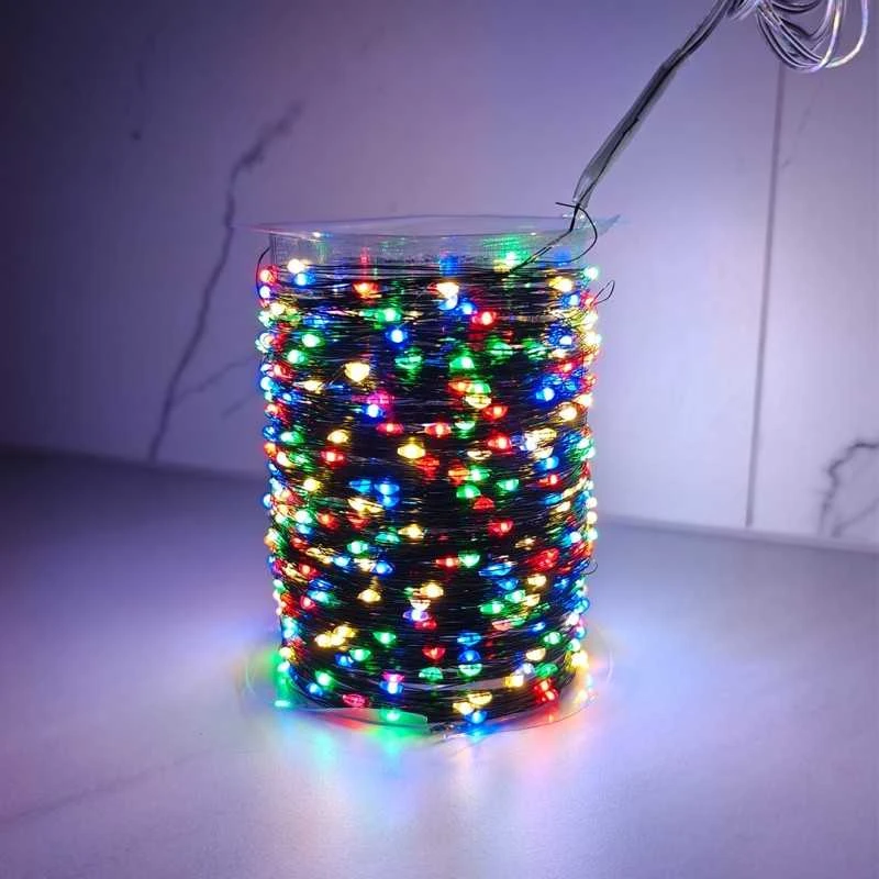 Eu Sandelis Užuolaidų tipo lauko LED lempučių girlianda aplinkos dekoravimui, 1000 LED 100m, šiltai balta LAMP35CB