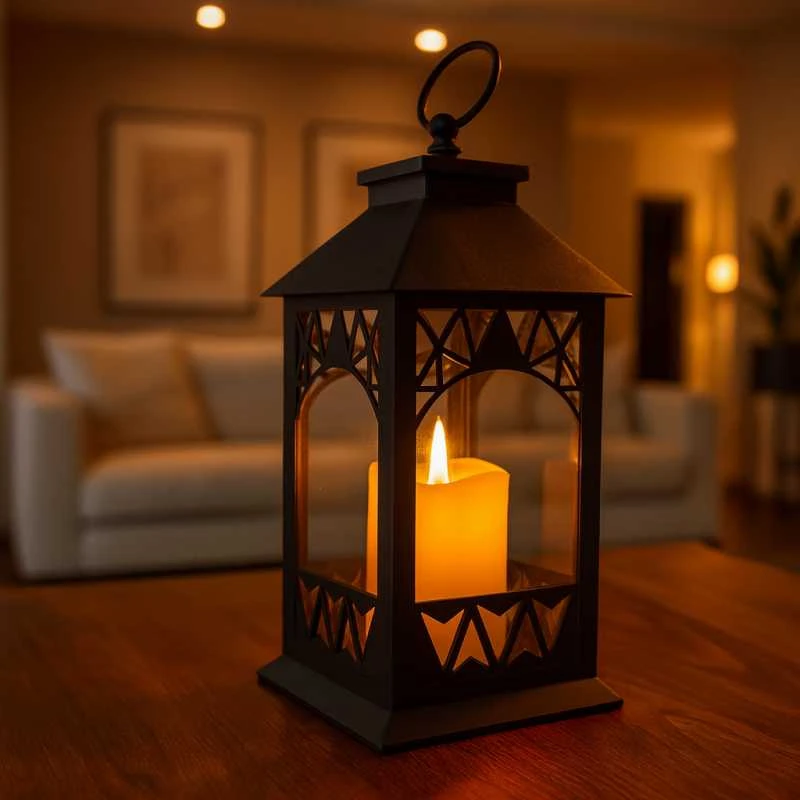 Eu Sandelis LED dekoratyvinis žibintas su žvakės imitacija 14 x 30 cm - LAMP56WZ2