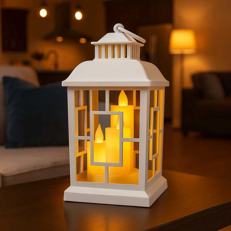 Eu Sandelis LED dekoratyvinis žibintas su žvakių imitacija 12 x 23 cm - LAMP54WZ3