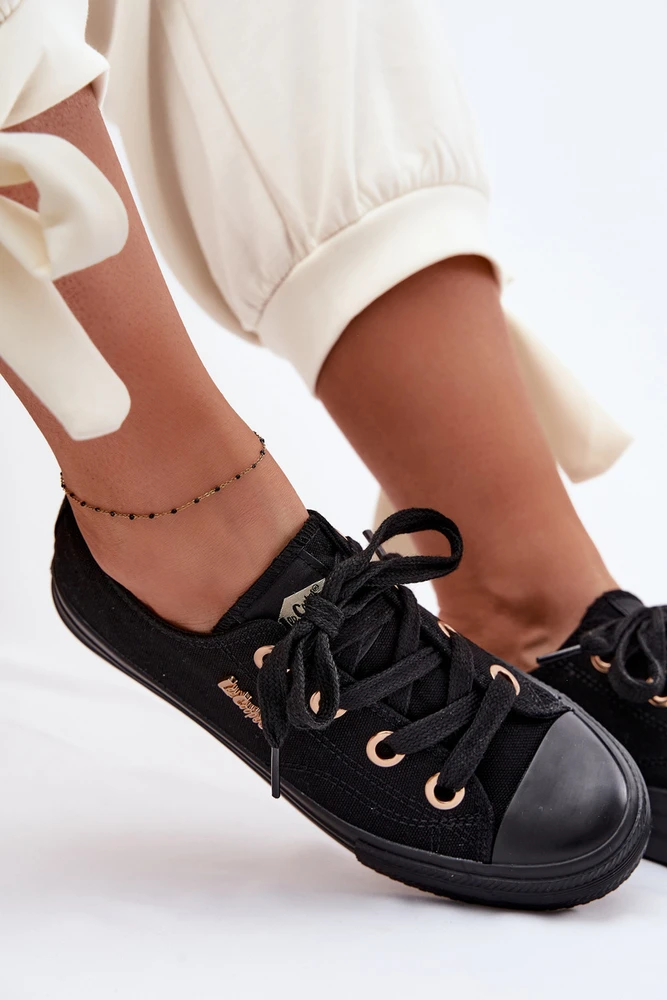Lee Cooper Juodi medžiaginiai suvarstomi aukštos kokybės bateliai