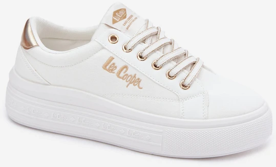 Lee Cooper Juodi suvarstomi bateliai ant platformos