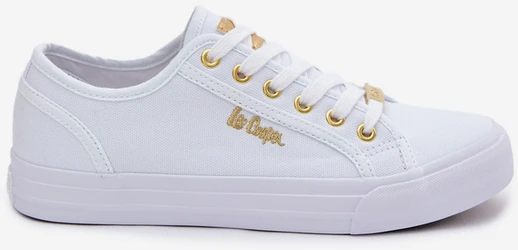 Lee Cooper Moteriški balti klasikiniai suvarstomi bateliai