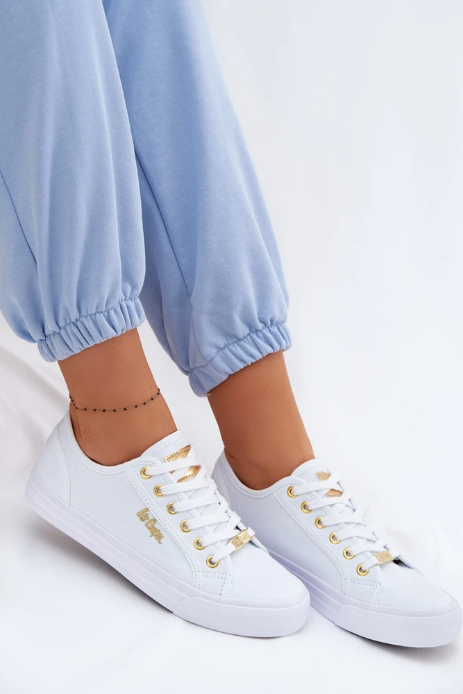 Lee Cooper Moteriški balti klasikiniai suvarstomi bateliai