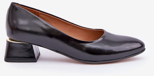 Lewski Shoes Elegantiški natūralios odos bateliai patogiu kulnu