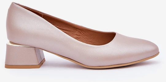 Lewski Shoes Elegantiški natūralios odos bateliai patogiu kulnu