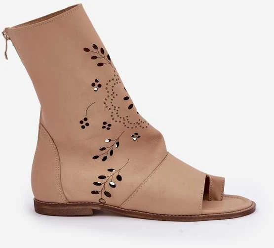 Lewski Shoes Išskirtinio dizaino natūralios odos basutės su aulu