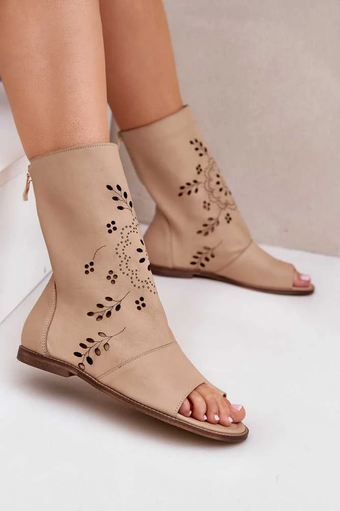 Lewski Shoes Išskirtinio dizaino natūralios odos basutės su aulu