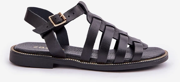 Lewski Shoes Natūralios odos juodos spalvos basutės