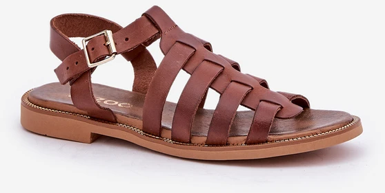 Lewski Shoes Natūralios odos rudos spalvos basutės