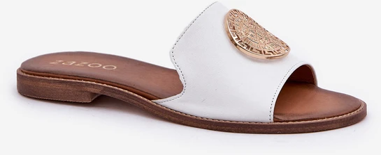 Lewski Shoes Natūralios odos šlepetės su puošmena