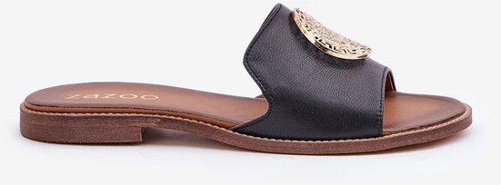 Lewski Shoes Natūralios odos šlepetės su puošmena