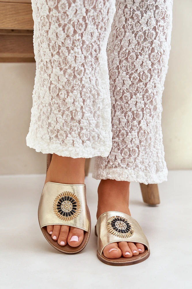 Lewski Shoes Odinės basutės su puošmena ant plokščio kulno