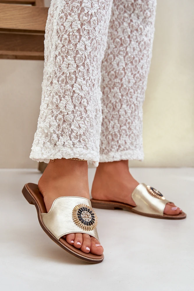 Lewski Shoes Odinės basutės su puošmena ant plokščio kulno