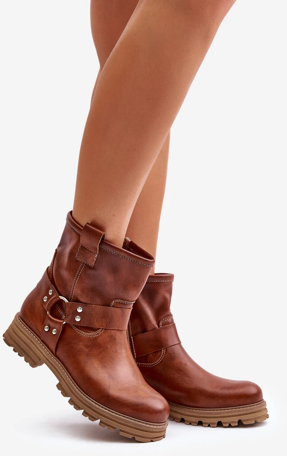 Lewski Shoes Odiniai moteriški aukštakulniai batai rudi Lewski 3610
